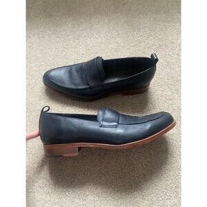 Men's Black Penny Loafers Batistella Handmade in Italy Leather Size 42 / Men's 9